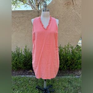 Tommy Bahama Shell Pink Ruffle Shift Dress
